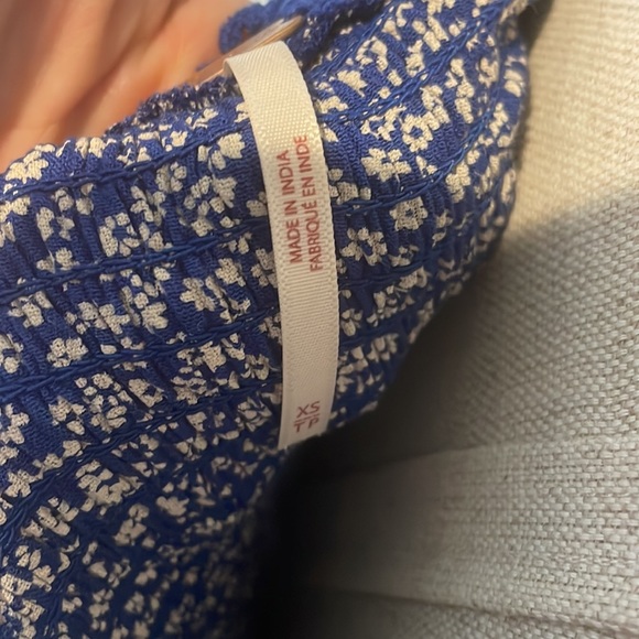 Free People Britnee Babydoll Smocked Floral Top XS - Picture 9 of 10